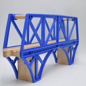 Sodor Bay BLUE BRIDGE - Thomas & Friends Wooden Railway 12" Used Good